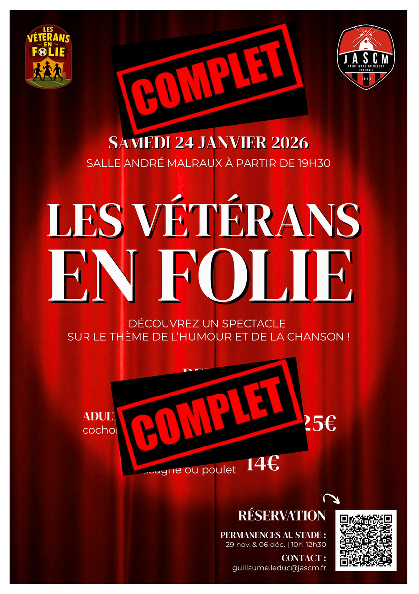 Soirée spectacle - Les Vétérans en folie!