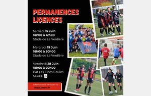 Permanences Licences 2024-2025