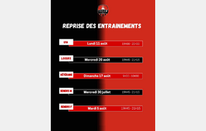 Reprise entraînements