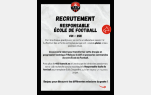 Recrutement - Responsable école de foot