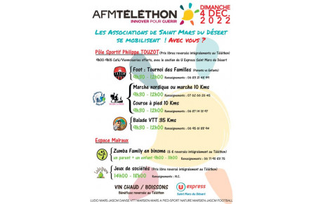 Téléthon - Dimanche 4 Décembre 2022