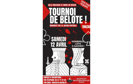 Concours de belote du club!